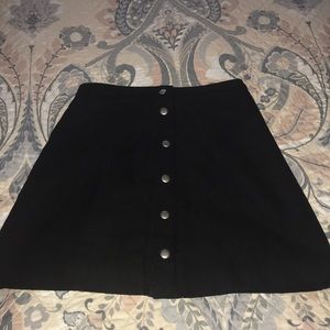 H&M Black Button Down Skirt
